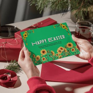 Editable Easter Wishing Card | Printable Easter Card | Easter Greeting Card | Instant Download | DIY Easter Card | Digital Card