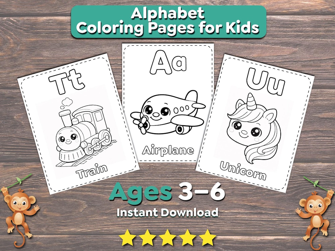Alphabet Coloring Pages for Kids | ABC Printable Coloring Book ...