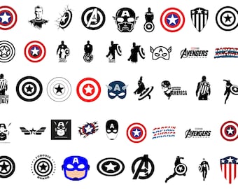 Captain America SVG PNG Bundle: Superhero Design (Digital Download)