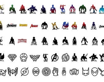 Superhero SVG Bundle: T-Shirt Design Graphics (Digital Download)