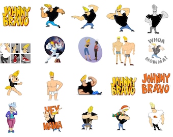 Johnny Bravo SVG PNG Bundle - Cartoon Designs (Digital Download)