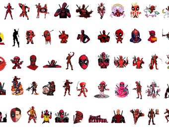 Paquete SVG PNG de Deadpool: Diseños de sublimación (descarga digital)