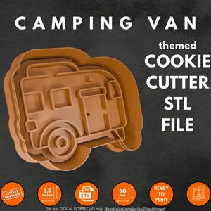 Emporte-pièce y Tampon Camping-car STL Fichier Impression 3D