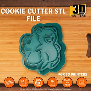 Squirrel Monster Cookie Cutter STL File: Forest Creature Stamp (Digital Download)