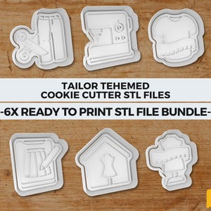 Tailor Cookie Cutter STL, 3D Printable Ready to Print Stl File, sewing machine, dress form, pants cutter, fashion tools