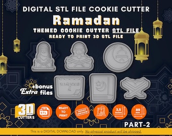 Ramadan Cookie Cutter STL Bundle: Islamic Designs (Digital Download)