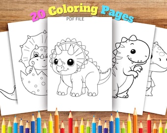 Colorbook for Kids I Ausmalbuch I Malbuch I Coloring Pages I Dino I Ausmalbild | Dinosaurs