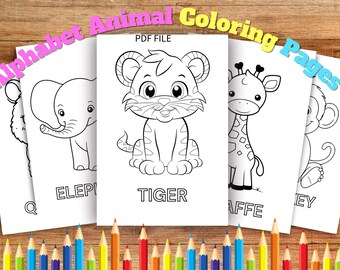 Color book I Ausmalbilder I Malbuch I Ausmalbilder I Coloring Pages I Alphabet Animal Coloring pages I Preschool I kindergarten