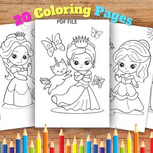 Colorbook for kids I Colorpages I Ausmalbilder I Malbuch für Kinder I Prinzessin