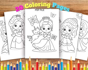 Colorbook for kids I Colorpages I Ausmalbilder I Malbuch für Kinder I Prinzessin