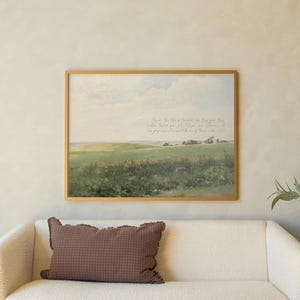 Large Bible Verse Wall Art | Consider the Lilies of the Field | Framed Canvas Art | Christian Wall Decor | Living Room Decor | N105