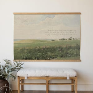 Wildflower Field Canvas Tapestry | Consider the Lilies Scripture Art | T76