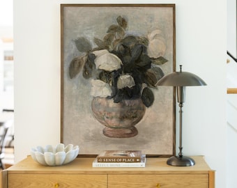 Framed Floral Print | Vintage Botanical Wall Art | N80