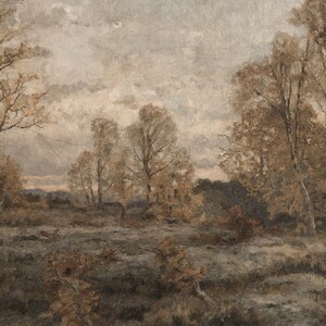 Vintage Autumn Painting | Landscape Painting | Large Framed Wall Art | Fall Landscape Art for Living Room | N230 bild 4