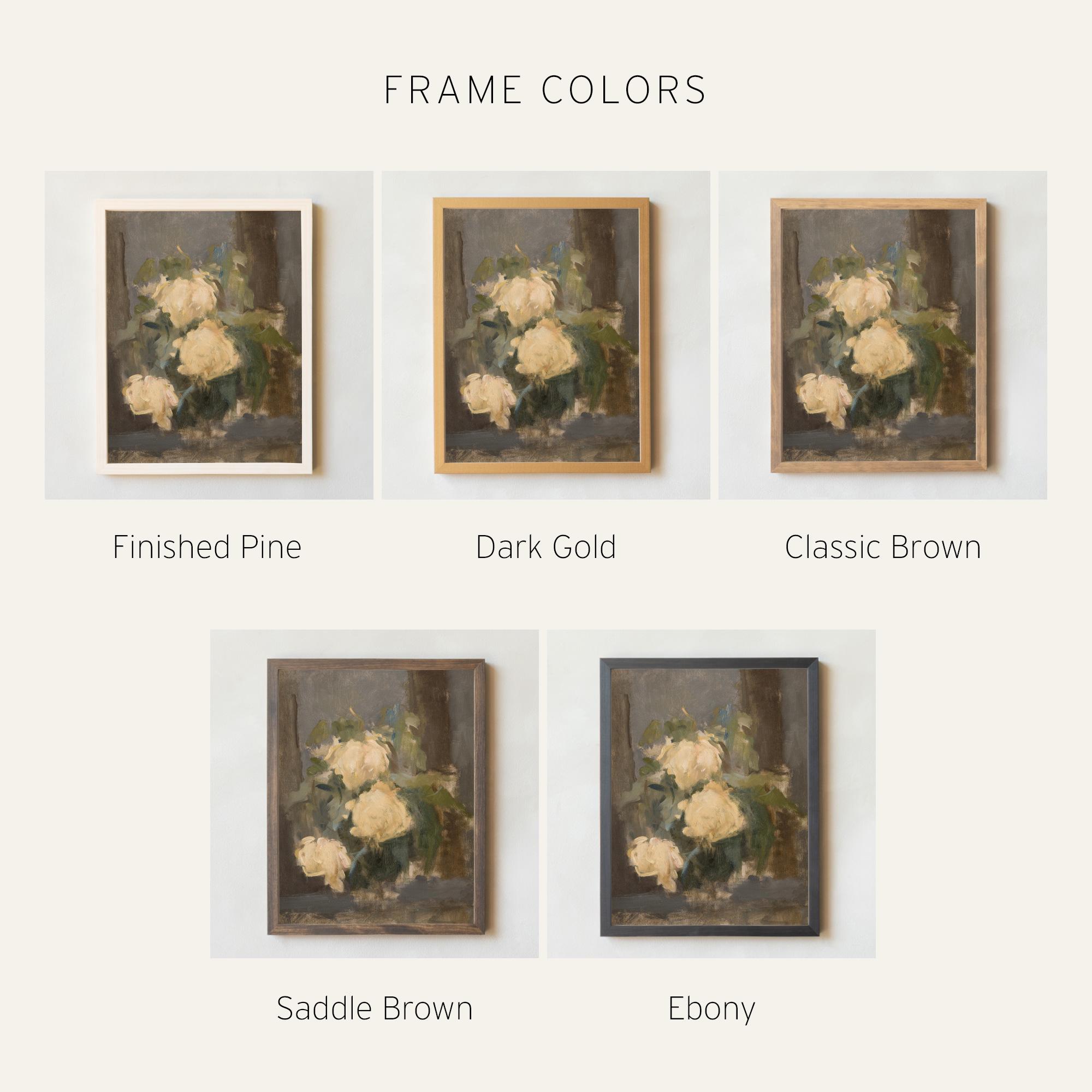 Floral Still Life Painting | Antique Rose Framed Canvas Art | N125 - Etsy
