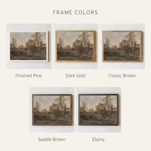 Vintage Autumn Painting | Landscape Painting | Large Framed Wall Art | Fall Landscape Art for Living Room | N230 bild 7