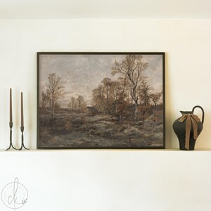 Vintage Autumn Painting | Landscape Painting | Large Framed Wall Art | Fall Landscape Art for Living Room | N230 bild 5