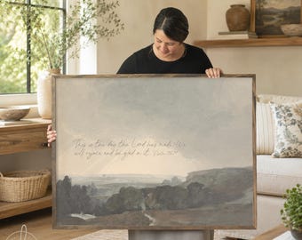 Framed Landscape Art | Psalm 118:24 Christian Wall Decor | N35