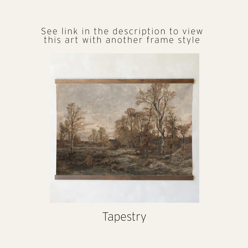 Vintage Autumn Painting | Landscape Painting | Large Framed Wall Art | Fall Landscape Art for Living Room | N230 bild 10