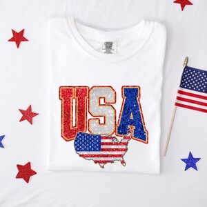 Chemise carte des États-Unis d'Amérique Retro Comfort Colors®, t-shirt Dieu dit que vous êtes, verset biblique du 4 juillet, drapeau des États-Unis, t-shirt fille américaine, t-shirt drapeau américain 1776