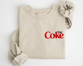 Diet Coke Embroidered Sweatshirt, Coke Lover Gift
