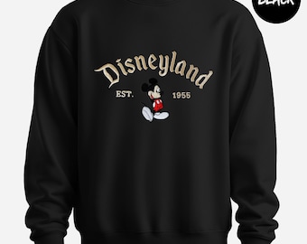 Embroidered Disneyland Sweatshirt, Vintage Mickey Mouse Crewneck