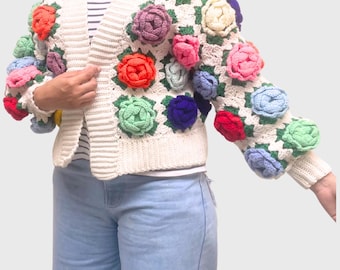 The Rose Cardigan Crochet Pattern (PDF ONLY) - Etsy