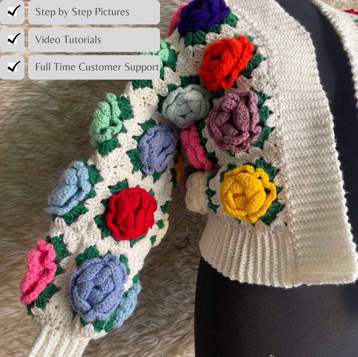 Rose flower motif cardigan | ファッション通販サイト NUGU