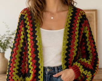 Stay Cozy: Step-by-Step Hexagon Cardigan Crochet Pattern (Instant Download)