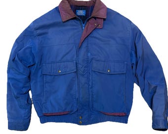 Chaqueta de lana XL para hombre Lobo By Pendleton, chaqueta bomber azul marino, Thinsulate de EE. UU.