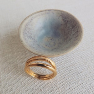 Double Band Organic Ring – Irregular Gold Vermeil or Sterling Silver, Sculptural Minimalist Statement, Handmade Artisan Jewelry