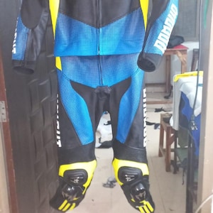 Men&#39;s Cowhide Leather Motorcycle Racing Suit: Custom Biker Gear