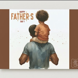 Druckbare Karte zum Vatertag – süße & herzliche digitale Karte für Papa – emotionale Vatertagsbegrüßung – sofortiges Download-Geschenk. Für Jungen.