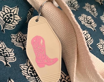 Cowgirl Boot Keychain: Reversible Western Charm - Pretty Girls Wear Cowboy Boots