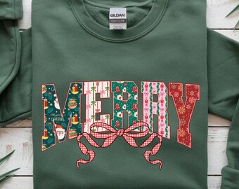 Merry Christmas Sweatshirt, Merry Christmas Family Shirt, Womens Christmas Sweatshirt, Holiday Hoodie