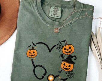 Comfort Colors Halloween Nurse shirt,Halloween Nursing Shirt, Nurse Fall Shirt, Nurse Halloween, Nursing Tee, Halloween Shirt