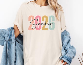 Comfort Colors Senior 2026 Shirt, Retro Font, Senior Retro Shirt, Senior 2026 Retro Shirt, Class of 2026 Senior Shirt, Graduation Gift