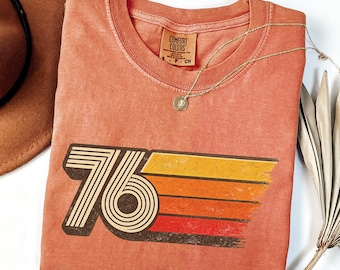 Comfort Colors Vintage 1976 Shirt, Retro 50th Birthday T Shirt, fiftieth gift, 50th Birthday Gift, Seventies Aesthetic T Shirt