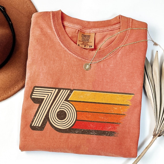Comfort Colors Vintage 1976 Shirt, Retro 50th Birthday T Shirt, fiftieth gift, 50th Birthday Gift, Seventies Aesthetic T Shirt