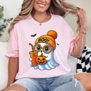 Halloween Ghost T Shirt, Cute Ghost Shirt, Womens Halloween Shirt, Cute Fall Shirt, Spooky Season Shirt, Gift For Halloween