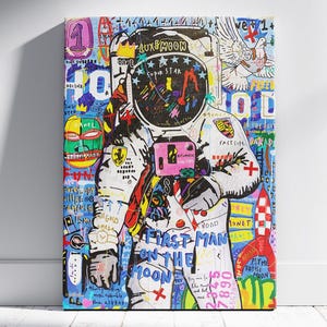 Banksy Astronaut Canvas Art Print: Modern Wall Decor