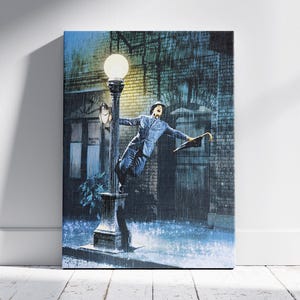 Singing in the Rain Canvas Print: Gene Kelly, 1950s Movie Poster