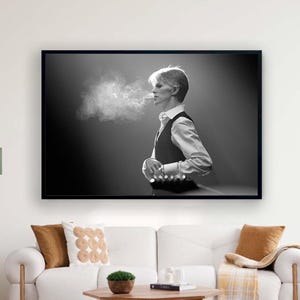 David Bowie Canvas, David Bowie Wall Art, David Bowie Print, Music Wall Art, Classic Rock Art, Music Legend Poster, Ready to Hang.