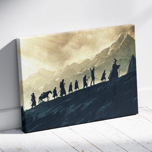 Fellowship Canvas Wall Art: Fantasy Movie Decor, Ready to Hang