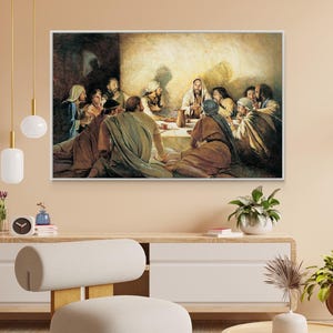 Jesus Last Supper Art: Christian Canvas Wall Art