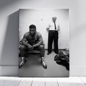 Mike Tyson Canvas Art: Cus D&#39;Amato Boxing Decor, Ready to Hang
