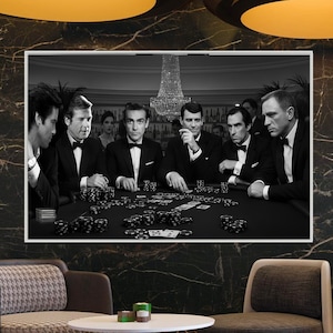 Famous Gangsters Canvas Art, Mafia Print Canvas Wall Art, Famous Gangster Poster Print, Office Wall Art, Gangster Canvas, Ready to Hang.