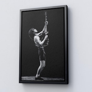 Angus Young AC/DC Canvas Art: Rock n Roll Wall Decor, Ready to Hang