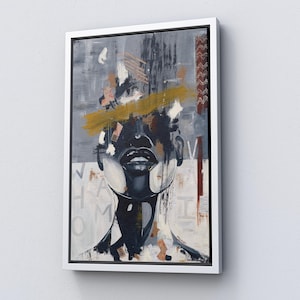 African Art Canvas Print: Black Woman Artwork Home Decor, Ready to Hang