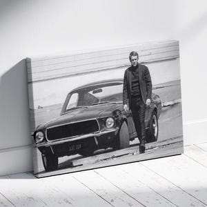 Steve McQueen & Car Canvas Art: Framed, Ready to Hang
